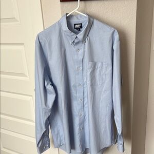 Lands' End Men's Light Blue Dress Shirt size XL 17 - 17 1/2